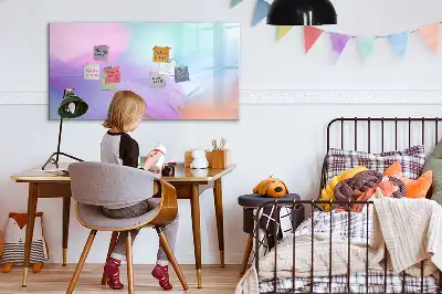 Popisovatelná magnetická tabule barevná pírka