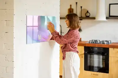 Popisovatelná magnetická tabule barevná pírka