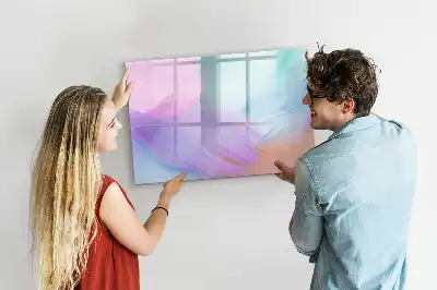 Popisovatelná magnetická tabule barevná pírka