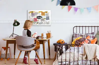 Popisovatelná magnetická tabule s motivem novoročních cílů