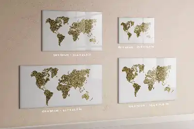Mapa světa popisovatelná magnetická tabule