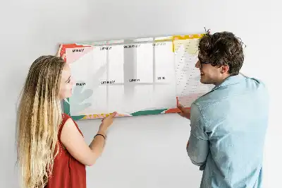 Magnetická kreslící tabule základní týdenní plánovač
