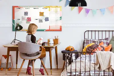 Magnetická kreslící tabule základní týdenní plánovač