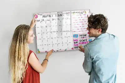 Magnetická kreslící tabule měsíční plánovač