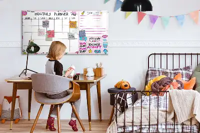Magnetická kreslící tabule měsíční plánovač