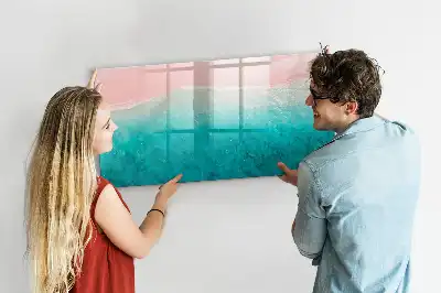 Popisovatelná magnetická tabule s motivem pláže a moře