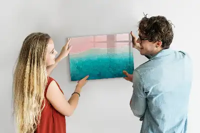 Popisovatelná magnetická tabule s motivem pláže a moře