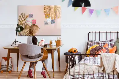 Magnetická kreslící tabule se vzorem zlatých tropických listů