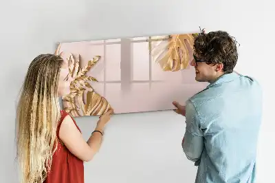 Magnetická kreslící tabule se vzorem zlatých tropických listů