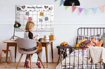 Magnetická tabule na psaní stylový měsíční plánovač