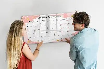 Magnetická kreslící tabule měsíční plánovač