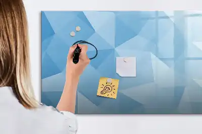 Popisovatelná magnetická tabule s motivem abstrakce trojúhelníků