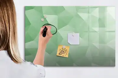 Popisovatelná magnetická tabule motivem abstrakce trojúhelníků