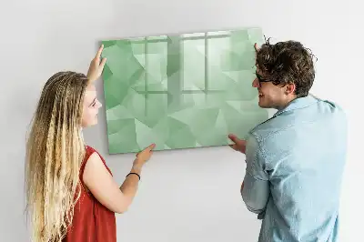 Popisovatelná magnetická tabule motivem abstrakce trojúhelníků