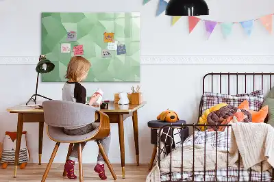 Popisovatelná magnetická tabule motivem abstrakce trojúhelníků