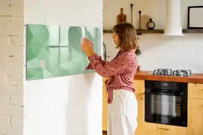 Popisovatelná magnetická tabule motivem abstrakce trojúhelníků