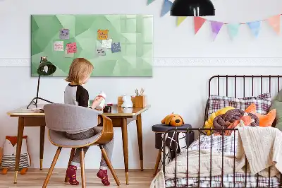 Popisovatelná magnetická tabule motivem abstrakce trojúhelníků