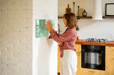 Popisovatelná magnetická tabule motivem abstrakce trojúhelníků