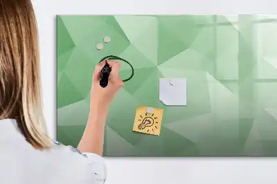 Popisovatelná magnetická tabule motivem abstrakce trojúhelníků