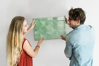 Popisovatelná magnetická tabule motivem abstrakce trojúhelníků