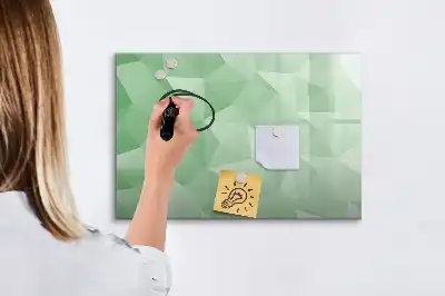 Popisovatelná magnetická tabule motivem abstrakce trojúhelníků