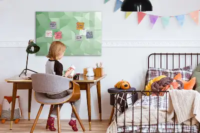 Popisovatelná magnetická tabule motivem abstrakce trojúhelníků