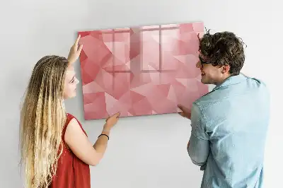Magnetická kreslící tabule s motivem abstrakce trojúhelníků