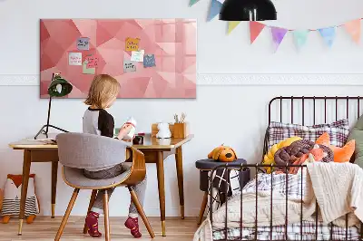 Magnetická kreslící tabule s motivem abstrakce trojúhelníků