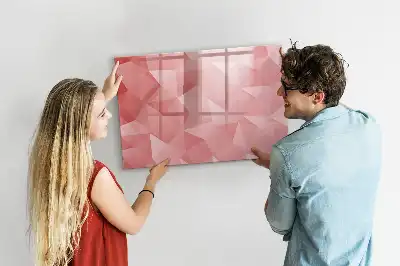 Magnetická kreslící tabule s motivem abstrakce trojúhelníků