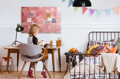 Magnetická kreslící tabule s motivem abstrakce trojúhelníků