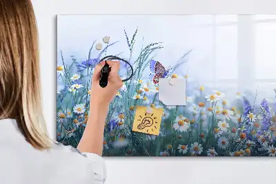 Magnetická kreslící tabule v motivu motýl na louce