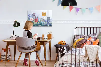Magnetická kreslící tabule v motivu motýl na louce