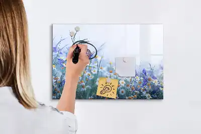 Magnetická kreslící tabule v motivu motýl na louce