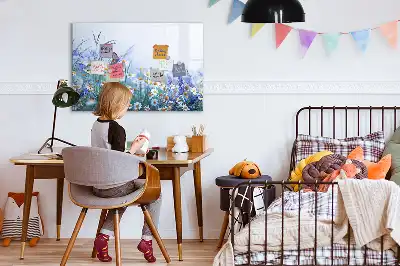 Magnetická kreslící tabule v motivu motýl na louce
