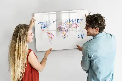 Magnetická popisovatelná tabule mapa světa
