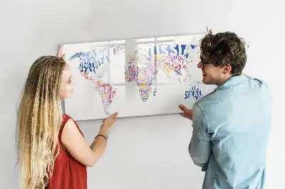 Magnetická popisovatelná tabule mapa světa