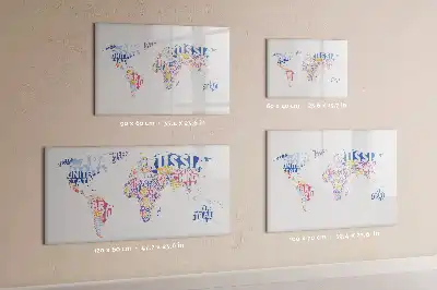 Magnetická popisovatelná tabule mapa světa