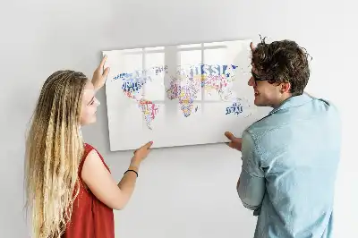 Magnetická popisovatelná tabule mapa světa