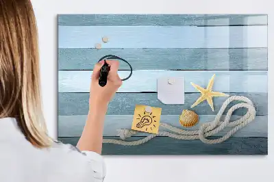 Magnetická kreslící tabule s motivem rostlin a mušlí