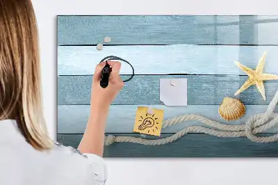 Magnetická kreslící tabule s motivem rostlin a mušlí