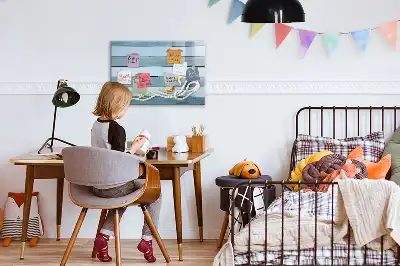 Magnetická kreslící tabule s motivem rostlin a mušlí