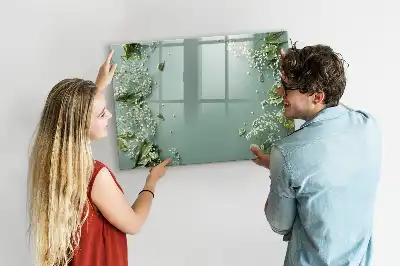 Popisovatelná magnetická tabule motiv jemné květiny