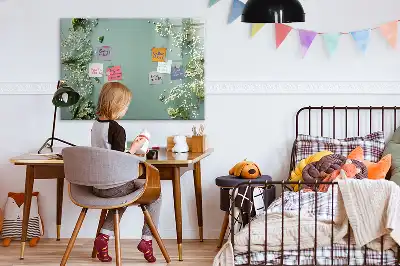Popisovatelná magnetická tabule motiv jemné květiny