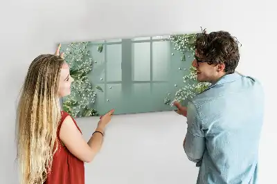 Popisovatelná magnetická tabule motiv jemné květiny