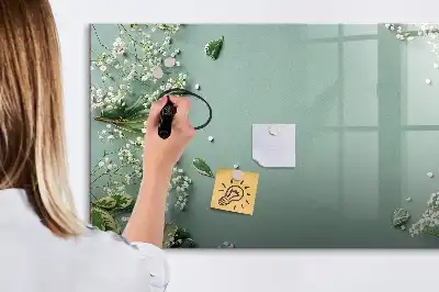 Popisovatelná magnetická tabule motiv jemné květiny