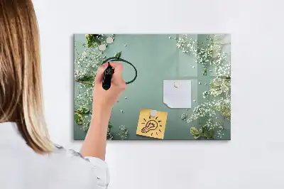 Popisovatelná magnetická tabule motiv jemné květiny
