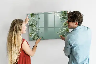 Popisovatelná magnetická tabule motiv jemné květiny