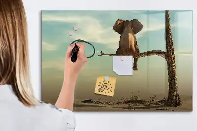 Magnetická kreslící tabule slon na stromě