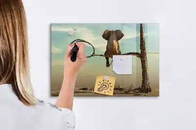 Magnetická kreslící tabule slon na stromě