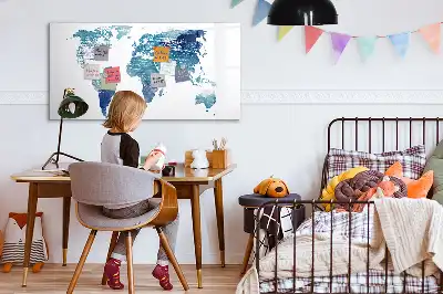 Magnetická kreslící tabule ve tvaru mapy světa